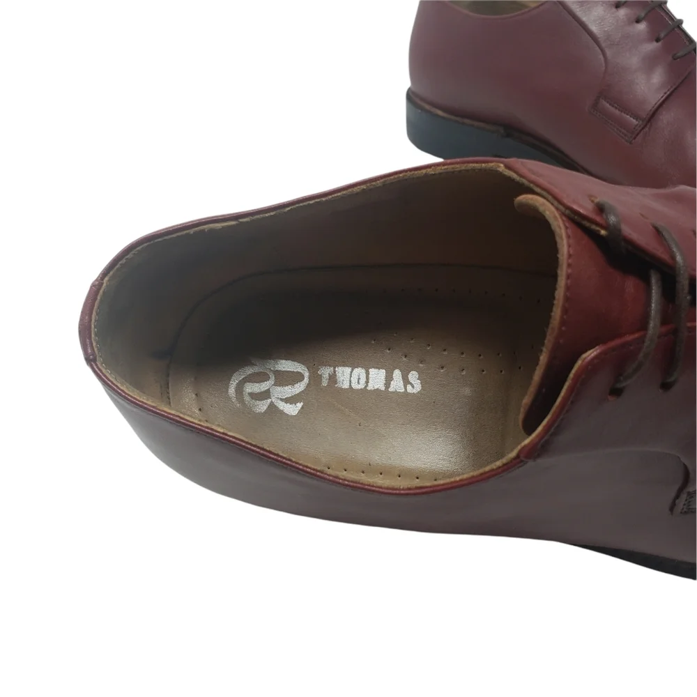 Thoma's Burgundy Leather Oxford Shoes Size Eur 45 US 11 Lace Up‎